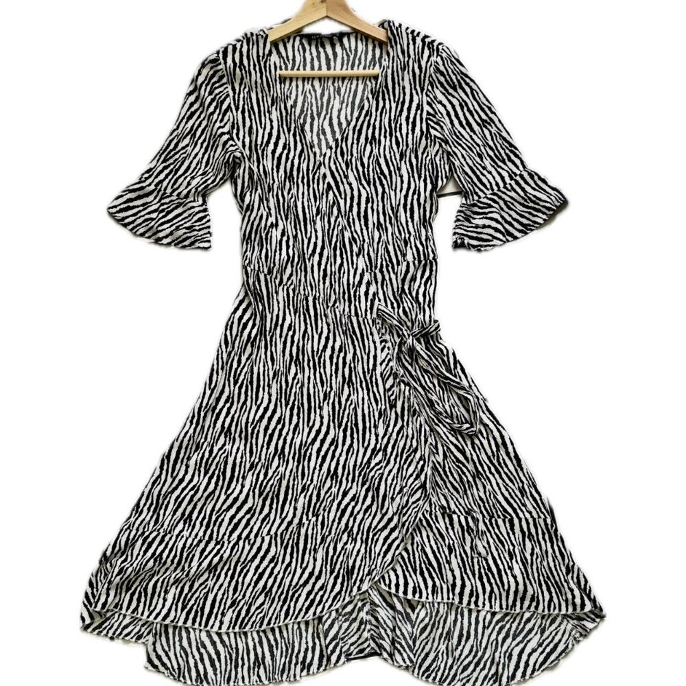 Wrap Animal Print Dress